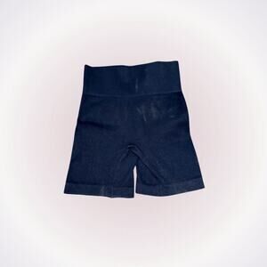 Amazon Black Ribbed Bike Shorts | Sz S (NO SIZE TAG)